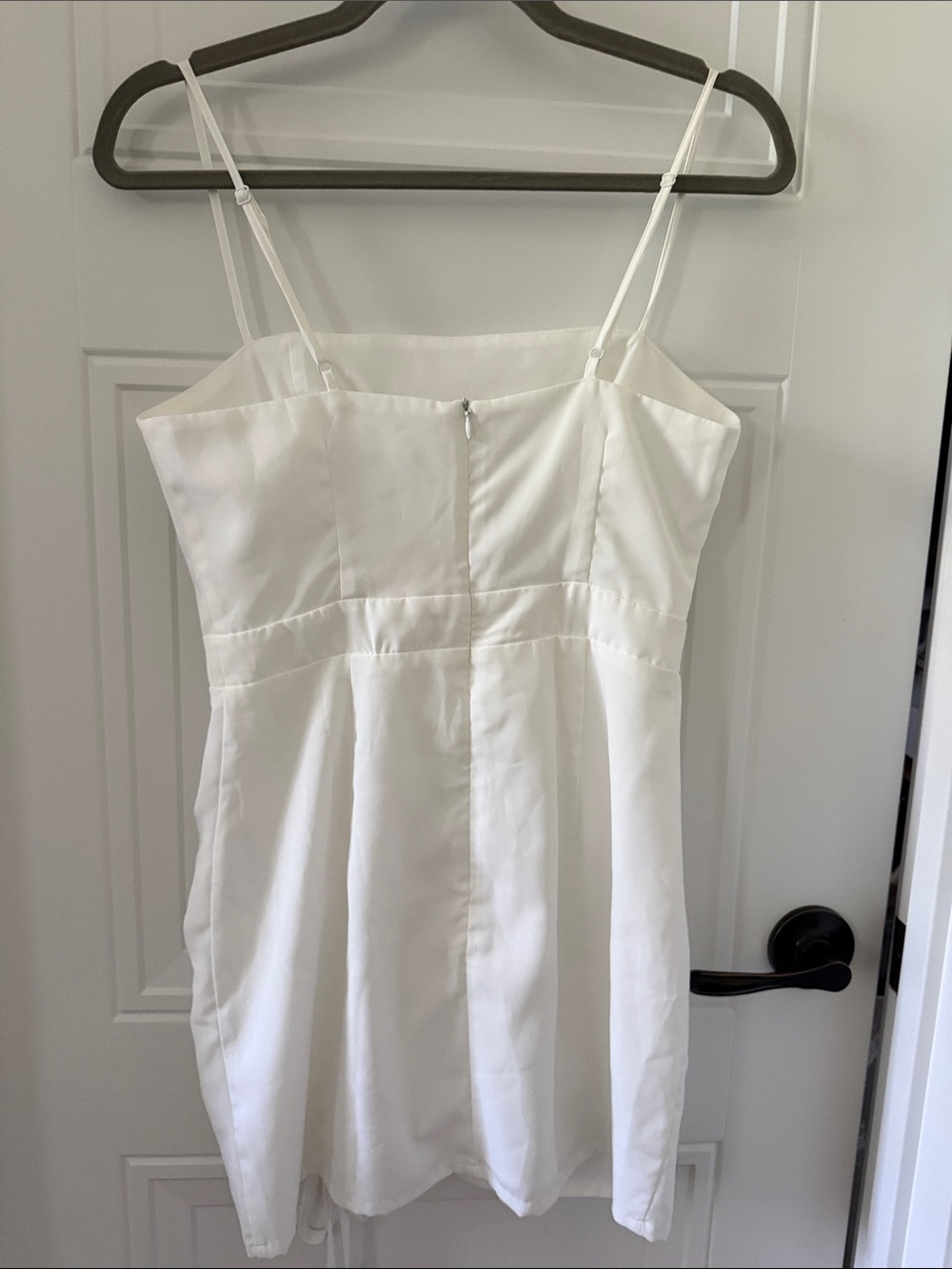superdown White Ruched Drawstring Mini Dress - Picture 5 of 7